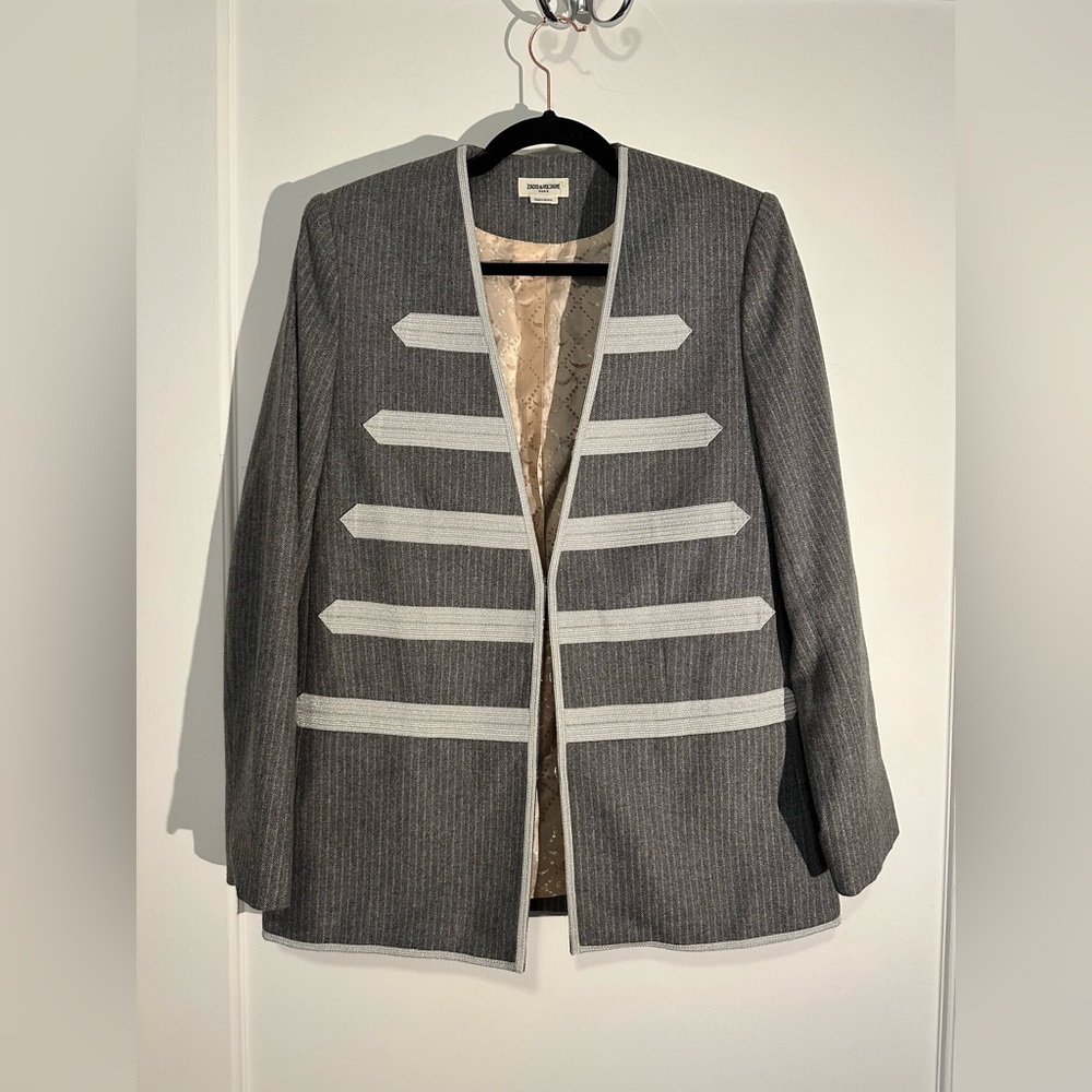 Zadig & Voltaire NWOT military style blazer - Size 8 - Picture 4 of 12